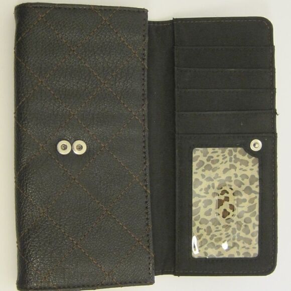RELIC Womens Wallet Clutch Black Leopard - Picture 4 of 7